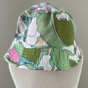 Greenbriar Pink/Green/White Floral Print Bucket Hat